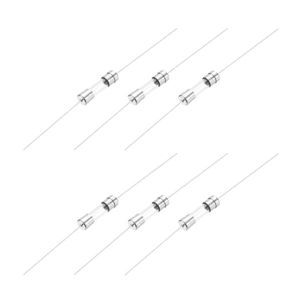 uxcell 2A 250V ガラスヒューズ 5x20mm タイムディレイヒューズ リードワイヤー付...