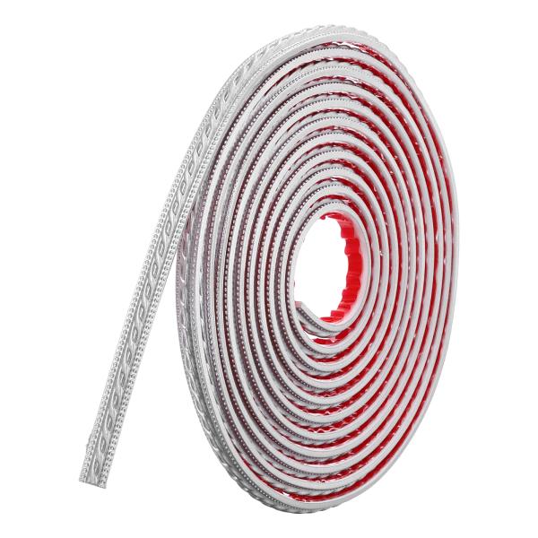 uxcell 壁用の0.5"x16 ftセルフアドヒーシブトリム、シルバーを貼り付ける