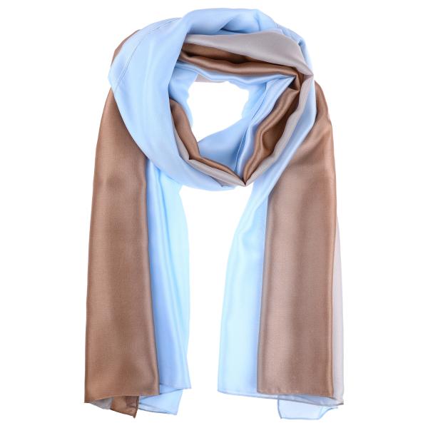 Elerevyo 女性用グラデーションカラーサテンスカーフ、カラフルで軽量なソフトネッカチーフヒジャ...