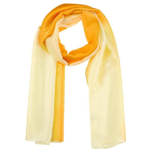Elerevyo 女性用グラデーションカラーサテンスカーフ、カラフルで軽量なソフトネッカチーフヒジャ...