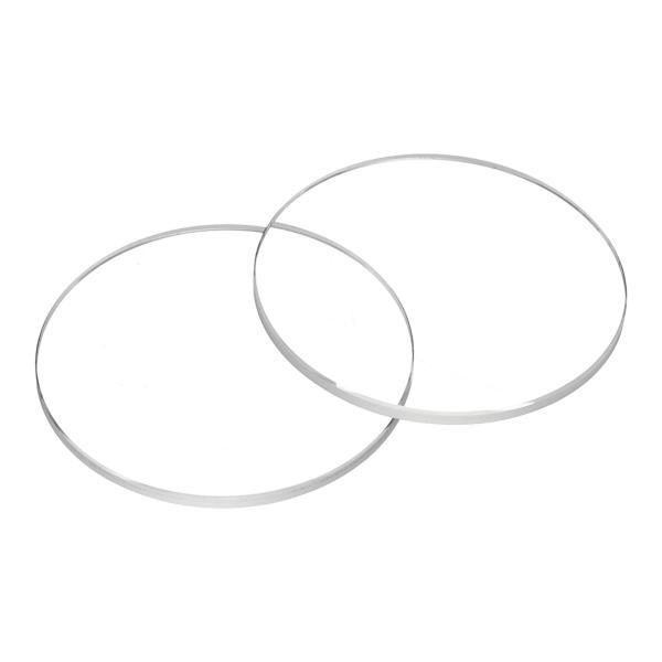 uxcell 2個の時計用水晶ガラスレンズ25mm Dia 1.2mm ベベ ルエッジフラットラウン...