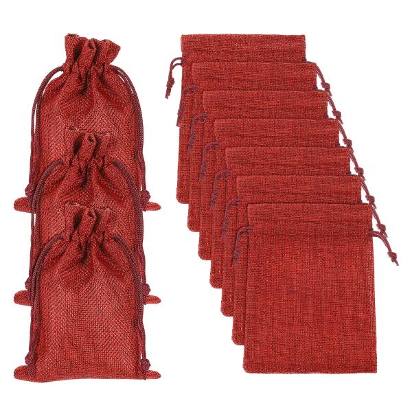 uxcell ドローストリング付きバーラップバッグ20個 4x5.5"のフェイバーサックスバッグ 宝...