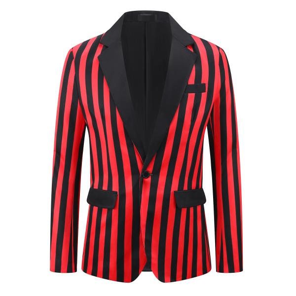 Lars Amadeus メンズ シングルブレスト コントラストカラー ビジネススーツ ジャケット用...