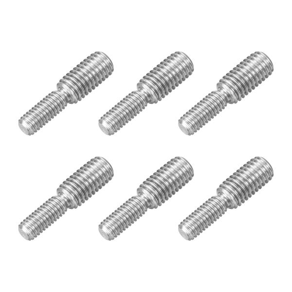 uxcell M6x15mm から M8x15mm ダブルエンドスレッドスタッドボルト 6個 304...