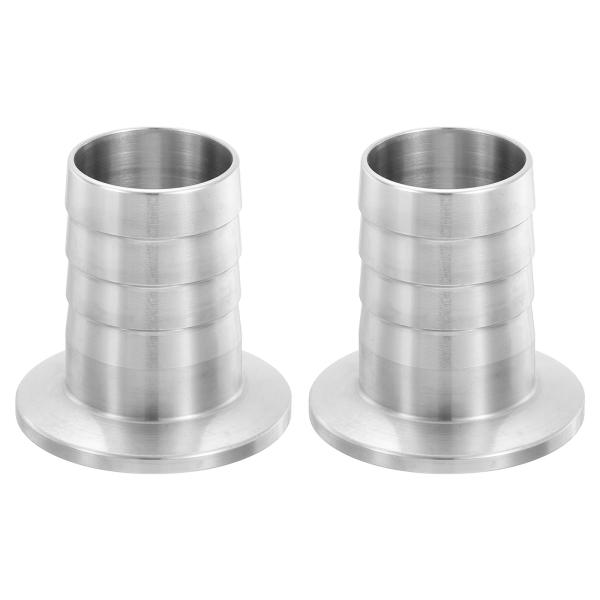 uxcell 2個1&quot; x 1&quot;ホースバーブアダプター 304ステンレススチールホーすぱいプフィッテ...