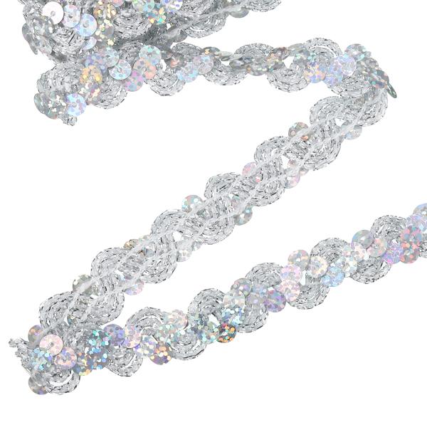 uxcell 11ヤードシーケンストリムリボン0.6"シーケンジンプブレードトリムスパングルフラット...