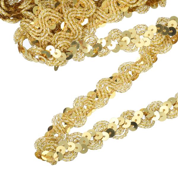 uxcell 11ヤードシーケンストリムリボン0.6"シーケンジンプブレードトリムスパングルフラット...