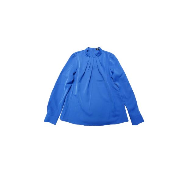 Allegra K シフォン 長袖 上品 可愛い スタンドカラー ビジネス ワーク 秋 冬 レディー...