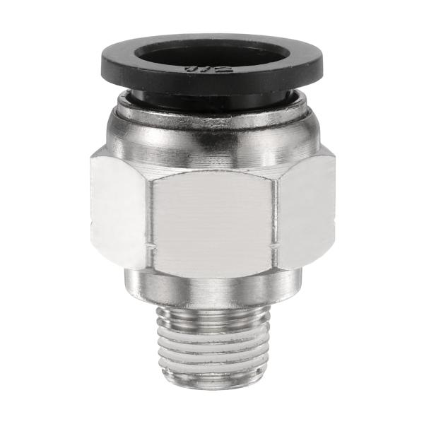 uxcell プッシュ・トゥ・コネクト・フィッティング 1/2" チューブ OD x 1/8" N ...