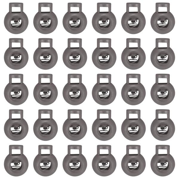 uxcell 40個のプラスチックコードロック、シングルホールスプリングトグルストッパークリップ、ド...