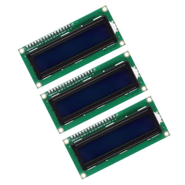 uxcell 3個 IIC LCD 1602シリアルディスプレイモジュール5V ブルーディスプレイス...
