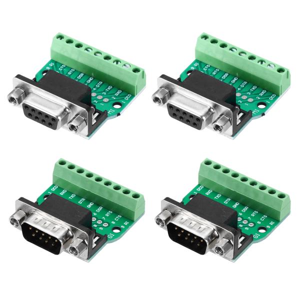 uxcell VGAコネクタ VGA9 メス オス ソケット 9ピン 2列 メス オス ハンダ不要 ...