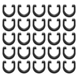 uxcell 30個 自転車ケーブルクランプC-クリップハウジングホースガイドU-クリップブレーキディレイラーシフターMTBロードバイク用 黒