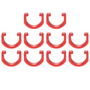 uxcell 10個 自転車ケーブルクランプC-クリップ アルミニウム合金ハウジングホースガイドU-クリップブレーキディレイラーシフターMTBロードバ