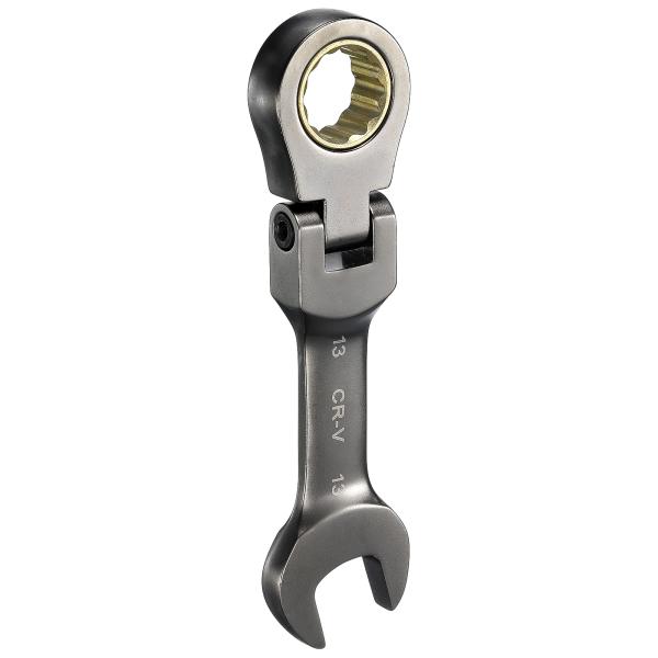 uxcell フレックスヘッドスタビーラチェットコンビネーションレンチ13 mmメトリック72ティー...