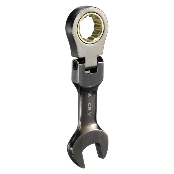 uxcell フレックスヘッドスタビーラチェットコンビネーションレンチ16mmメトリック72ティース...