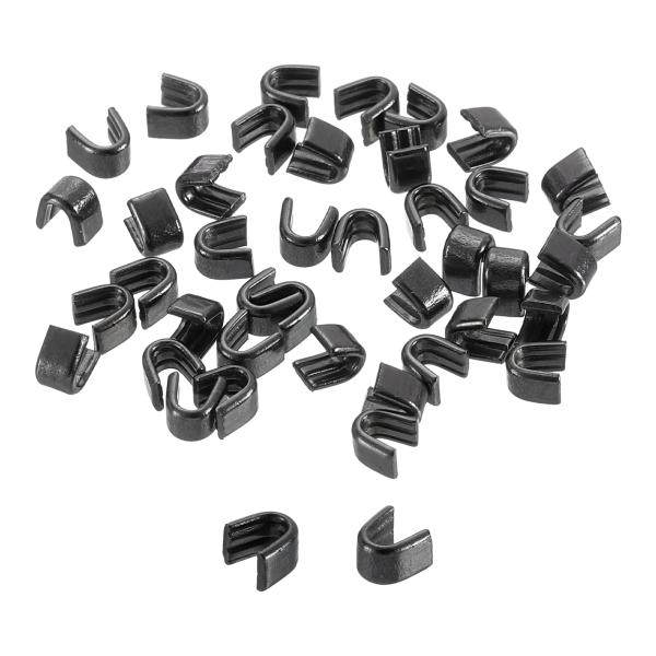 uxcell 40個 ジッパースライダーリテーナー #3 U字型トップストッパークローズドエンドジッ...