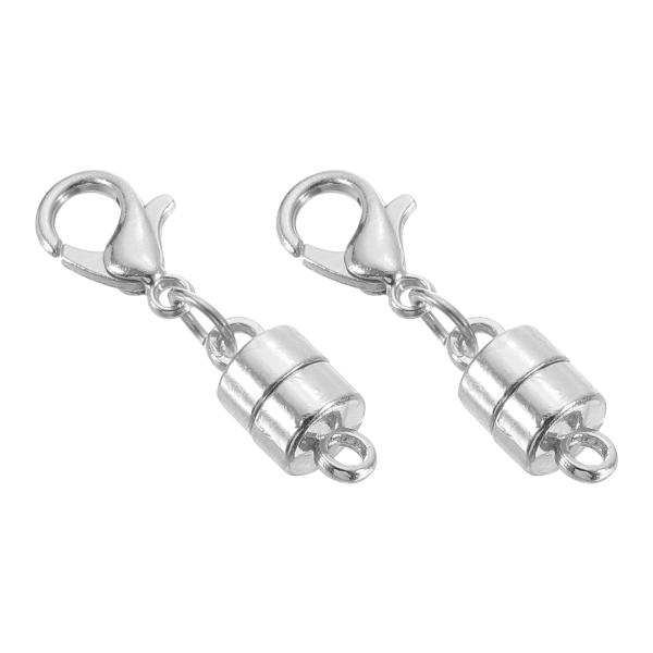 uxcell 2個のネックレス留め具とクロージャー、1インチ x 0.2インチ 金とシルバープレーテ...