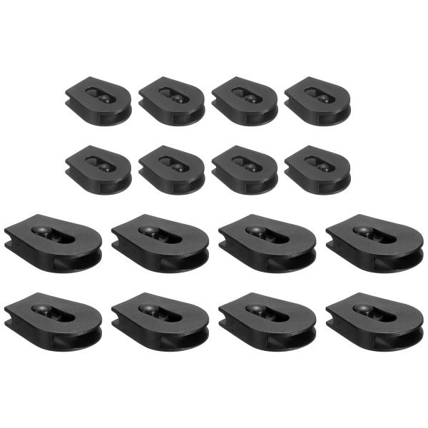 uxcell 16個 ホイール付きコードロック ドローストリング用プラスチックトグルスライダーストッ...