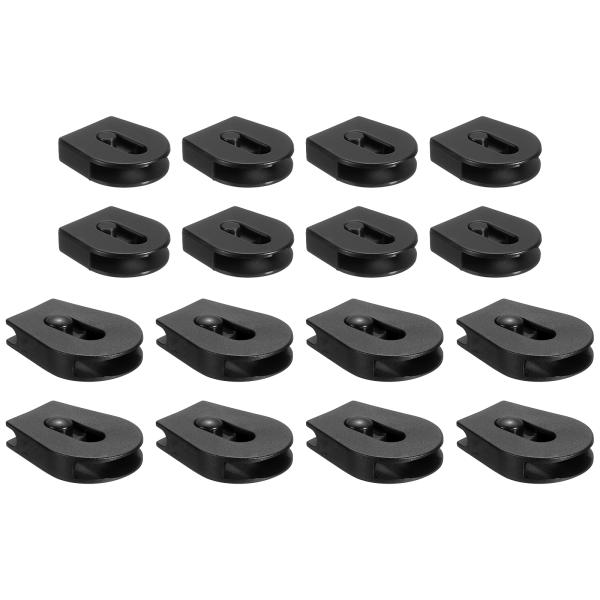 uxcell 16個 ホイール付きコードロック ドローストリング用プラスチックトグルスライダーストッ...