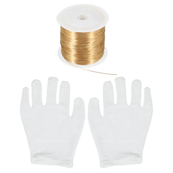 uxcell 171Ft 24ゲージジュ エリーワイヤービーディングワイヤー ジュ エリーメイキング...