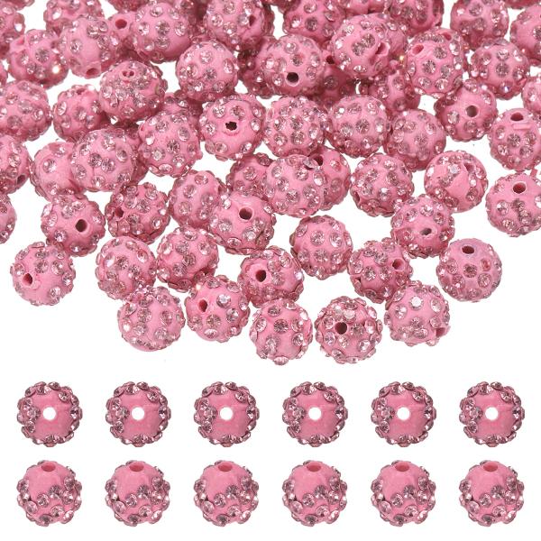 uxcell 105個10mm ラインストーンクレイビーズ ジュ エリーメイキング用クレイディスコボ...