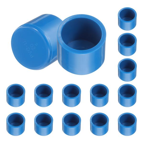 uxcell 20個 PVCパイプエンドキャップフィッティング 20mm ID家具グレードパイプエン...