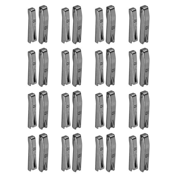 uxcell 16セット ダブルオープンジッパー 修理ラッチキット #10銅製 挿入ピン ファスナー...