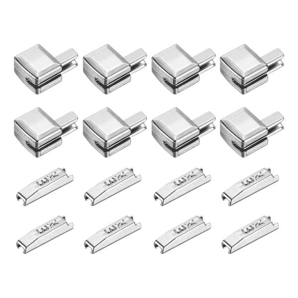 uxcell 8セット ファスナー メタル ジッパーラッチ スライダーリテーナー 修理キット #3亜...