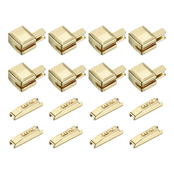 uxcell 8セット ファスナー メタル ジッパーラッチ スライダーリテーナー 修理キット #3亜...