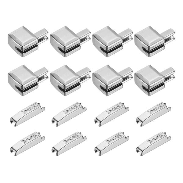 uxcell 8セット ファスナー メタル ジッパーラッチ スライダーリテーナー 修理キット #5亜...