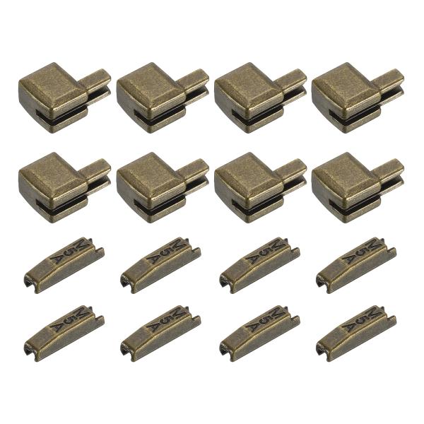 uxcell 8セット ファスナー メタル ジッパーラッチ スライダーリテーナー 修理キット #5亜...