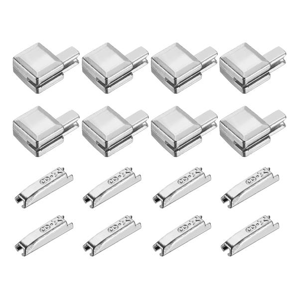 uxcell 8セット ファスナー メタル ジッパーラッチ スライダーリテーナー 修理キット #8亜...