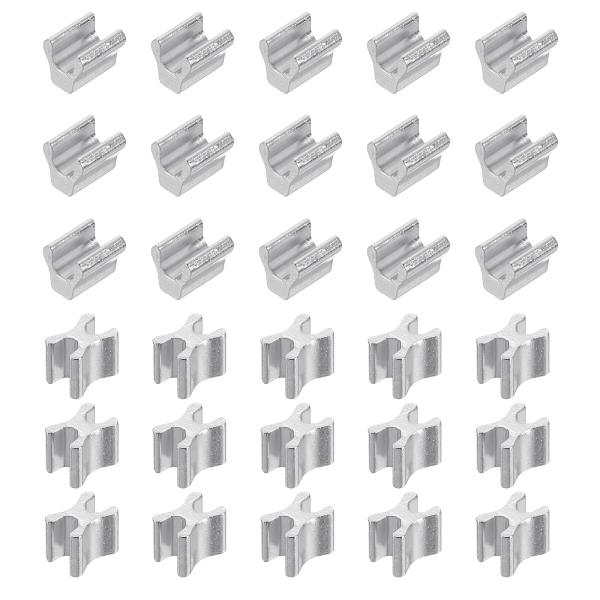 uxcell 30セット ファスナー メタル ジッパーラッチ スライダーリテーナー 修理キット #3...