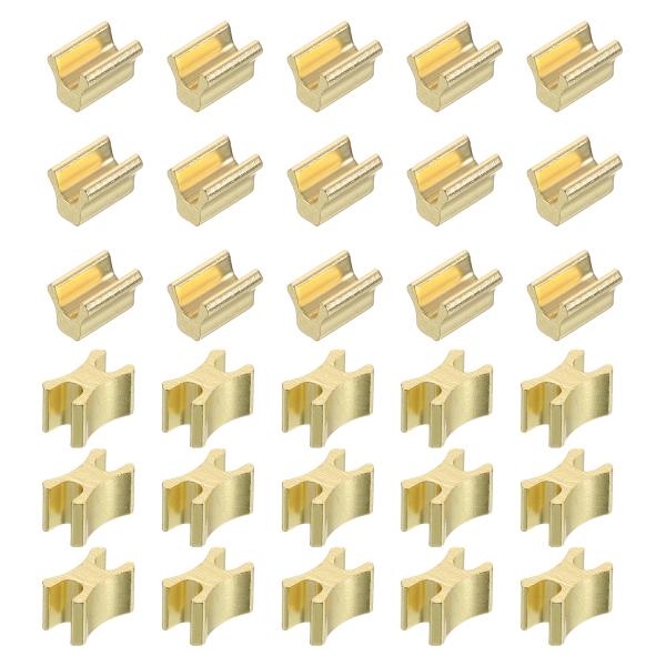 uxcell 30セット ファスナー メタル ジッパーラッチ スライダーリテーナー 修理キット #8...