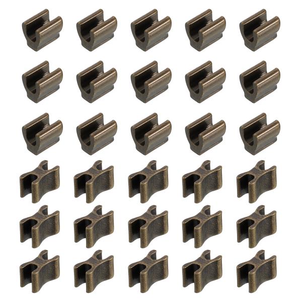 uxcell 30セット ファスナー メタル ジッパーラッチ スライダーリテーナー 修理キット #1...