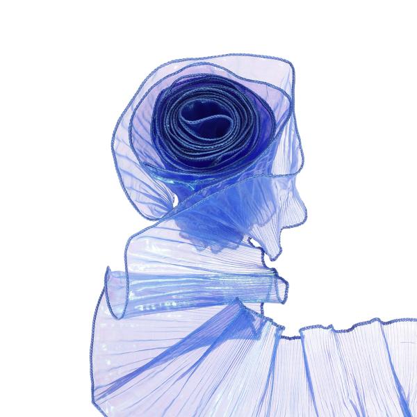 uxcell 5.5"×11ヤードラッフルプリーツオーガンザトリムピカピカプリーツレーストリムリボン...