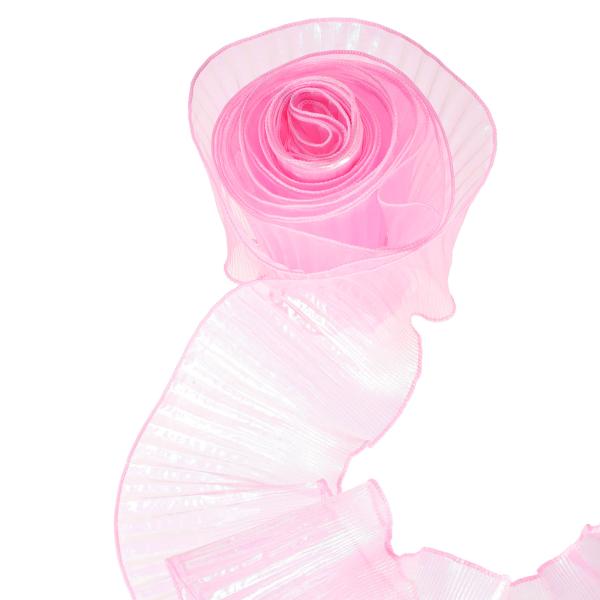 uxcell 5.5"×11ヤードラッフルプリーツオーガンザトリムピカピカプリーツレーストリムリボン...