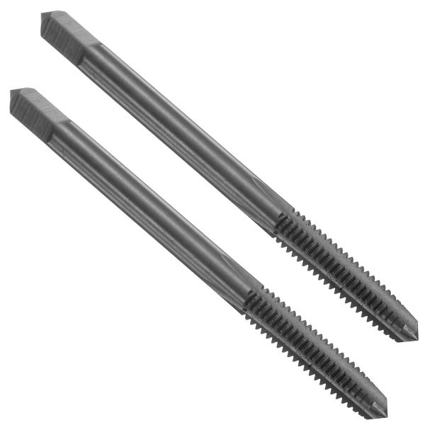 uxcell 2個 ストレートフルートねじタップ8-32 UNC 2BスレッドHSS6542黒色ニト...