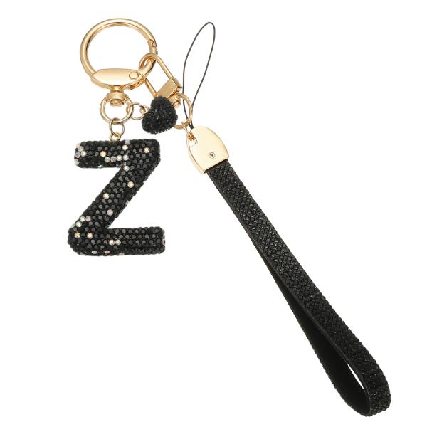PATIKIL ブリングレターキーチェーン スパークリーイニシャルキーチェーン ダイヤモンドレターキ...
