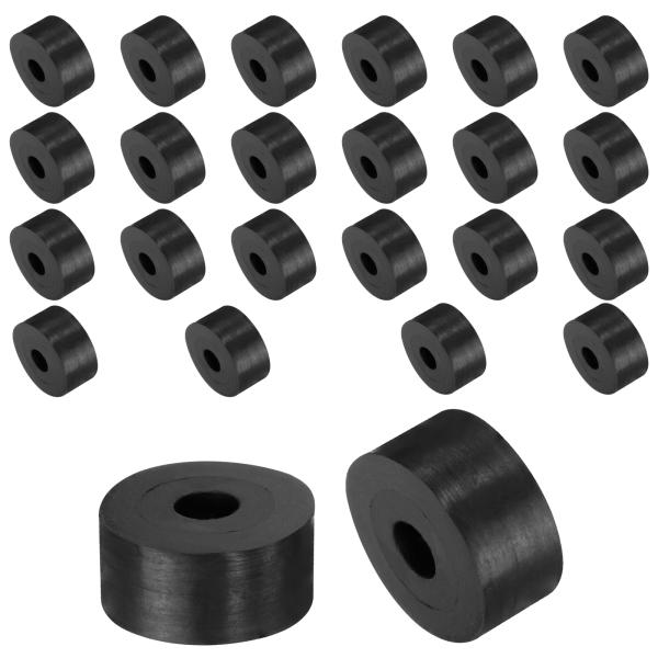 uxcell 24個のラバースペーサー20mm OD x 6mm ID x 10mm 高さ ラウンド...