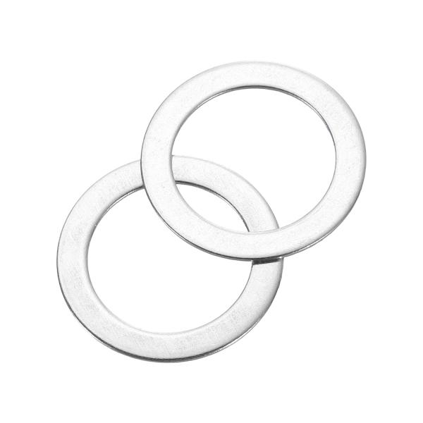 uxcell 60個304ステンレス鋼フラットワッシャー、M14x20x0.2mm超薄型フラットスペ...