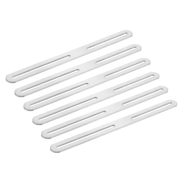 uxcell 6Pcs 可変フラットメンディングプレートサポート　スロット付き　11.02 x 0....