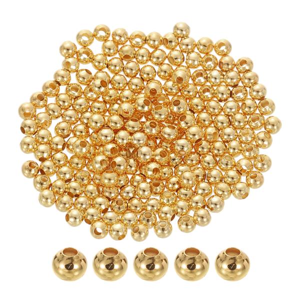 uxcell 200個 スペーサービーズ 3 mm 丸い充填スペーサービーズ シームレスな滑らかな真...