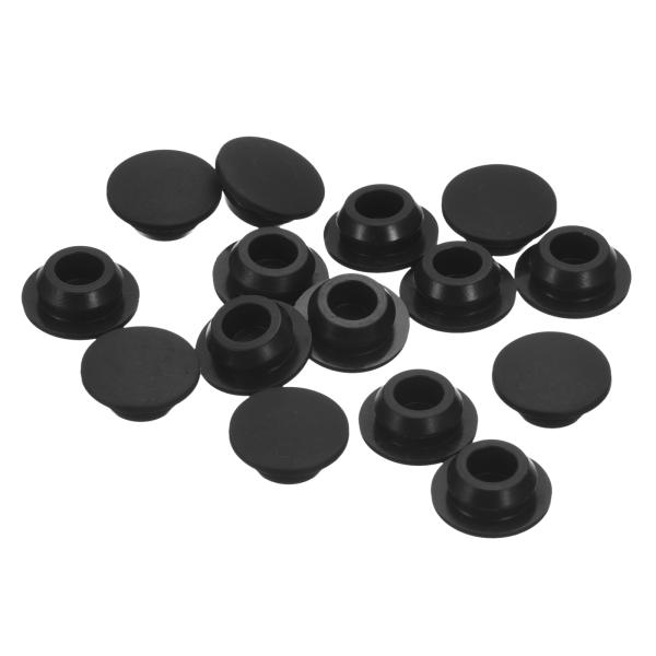 uxcell 26個 シリコンプラグ 10-10.5mm 穴用ラバーラウンドスナップインロッキングホ...