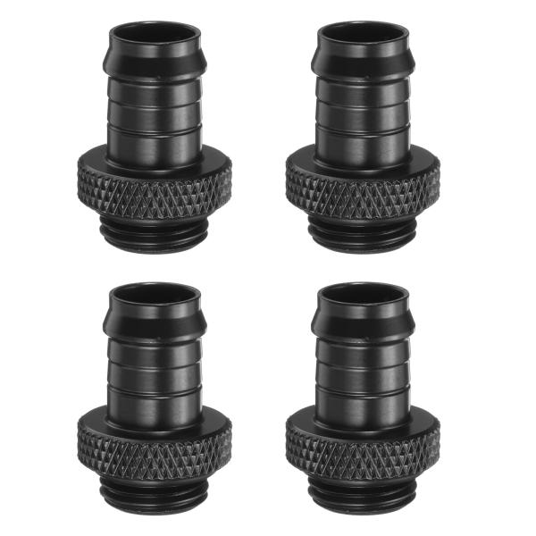 uxcell 4個 ウォータークーリングバーブフィッティングG1/4"スレッド9.5mm OD PC...