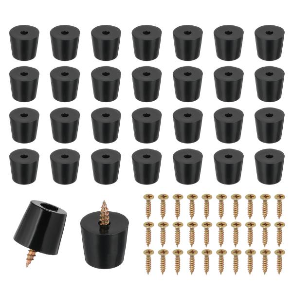 PATIKIL ゴム足 家具の足パッド 19x15x17mm 防振 滑り止めバンパー 5mm ねじ込...
