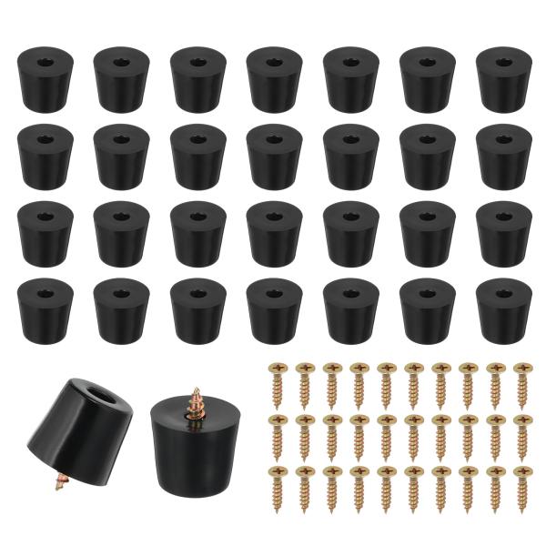 PATIKIL ゴム足 家具の足パッド 20x14x17mm 防振 滑り止めバンパー 5mm ねじ込...