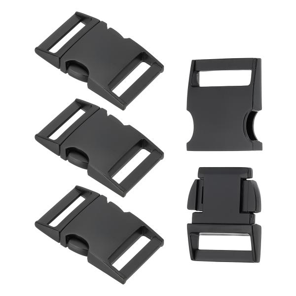 PATIKIL クイックサイドリリースバックル1" 4個入りの金属バックル交換品 縫い付け不要のスナ...