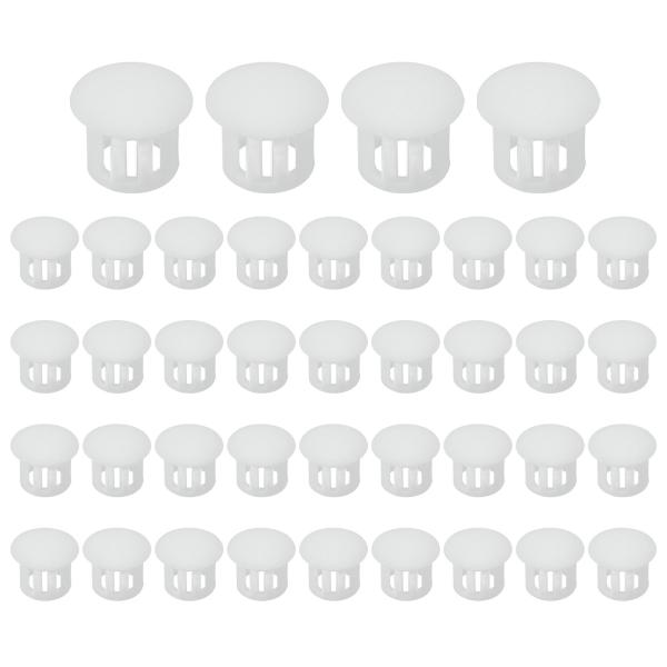 PATIKIL 10mm/3/8"プラスチックホールプラグ 40個フラッシュタイプラウンドプラグスナ...